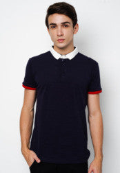 Polo Tee With Contrast Cuff