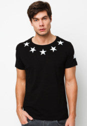 Round Neck Tee With Star Print