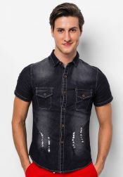 Denim Short Sleeve Shirt