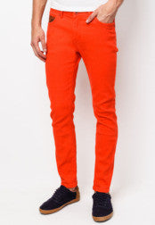 Pocket Design Color Long Pants