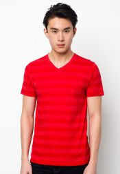 Stripe V Neck Tee