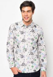 Retro Floral Long Sleeve Shirt