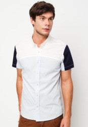 Color Blocking Short Sleeves Shirt