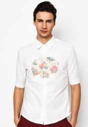 Floral Print Short Sleeves Shirt