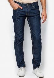 Leather Trim Jeans