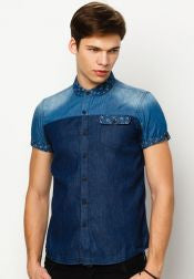 Denim Short Sleeves Shirt