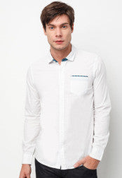 Check Trim Long Sleeves Shirt