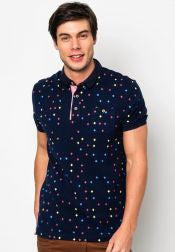 Contrast Prints Polo Shirt