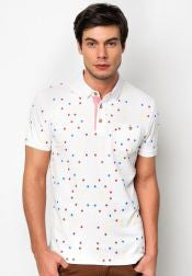 Contrast Prints Polo Shirt