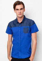 Contrast Short Sleeve Shirt