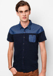 Contrast Short Sleeve Shirt