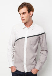 Two Tone Long Sleeves Shirt