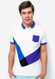 Colour Blocking Polo Tee