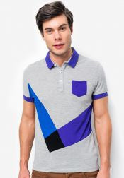 Colour Blocking Polo Tee