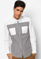 Front Stripe Long Sleeves Shirt