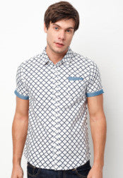 Geo Print Short Sleeves Shirt