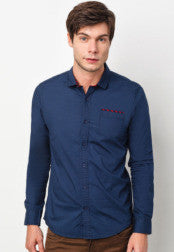 Check Trim Long Sleeves Shirt