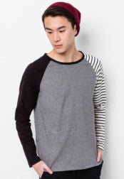 Long Sleeve Shirt With Contrast Sleeves