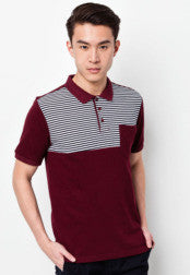 Polo Shirt With Stripe Panel