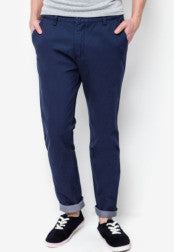 Long Chino With Chambray Cuff