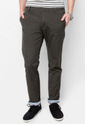 Long Chino With Stripe Cuff