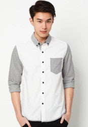 Contrast long sleeve shirt