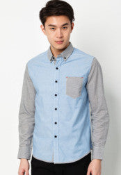 Contrast long sleeve shirt