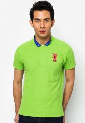 Polo Tee With Fold Down Collar & Owl Embroidery