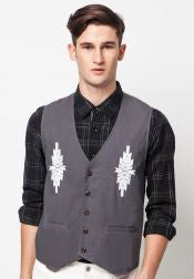 Vest With Aztec Print