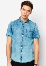 Denim Short Sleeves Shirt