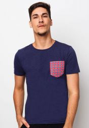 T-shirt with Contrast Pocket