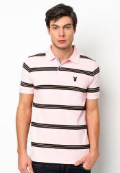 Striped Pique Polo Shirt