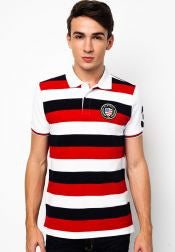 Striped Pique Polo Shirt