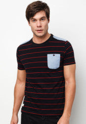 T-Shirt with Contrast Pocket