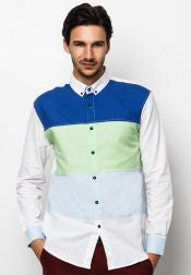 Colour Block Long Sleeve Shirt