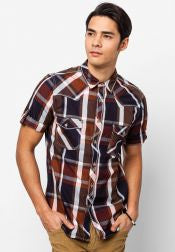 Check Print Short Sleeve Shirt